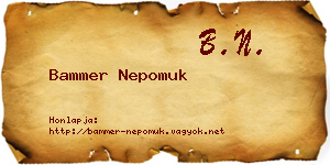 Bammer Nepomuk névjegykártya